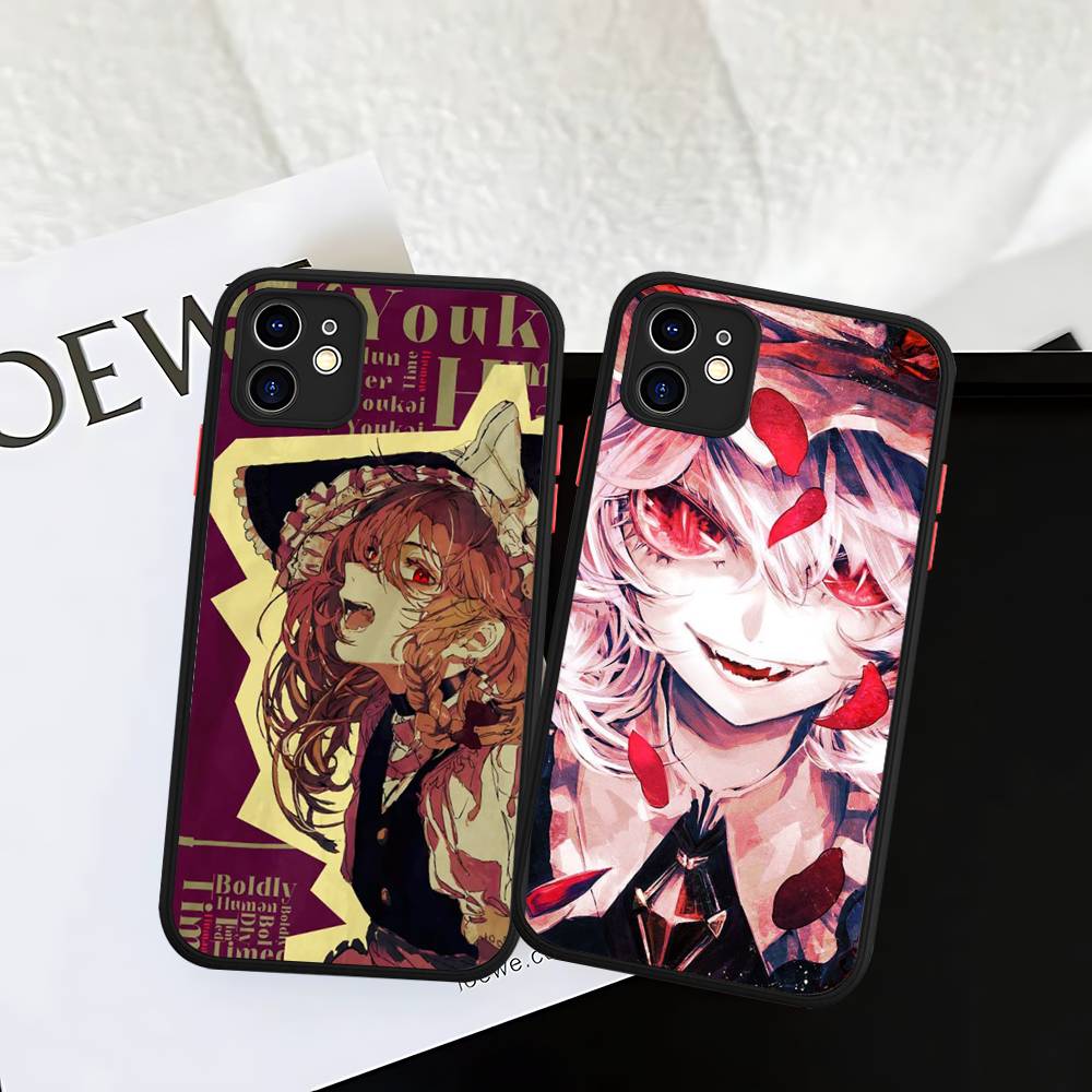 Classic Game Touhou Project For IPhone 16 15 14 Plus 13 12 11 Pro Max X XS MAX Translucent Matte Shockproof Cover