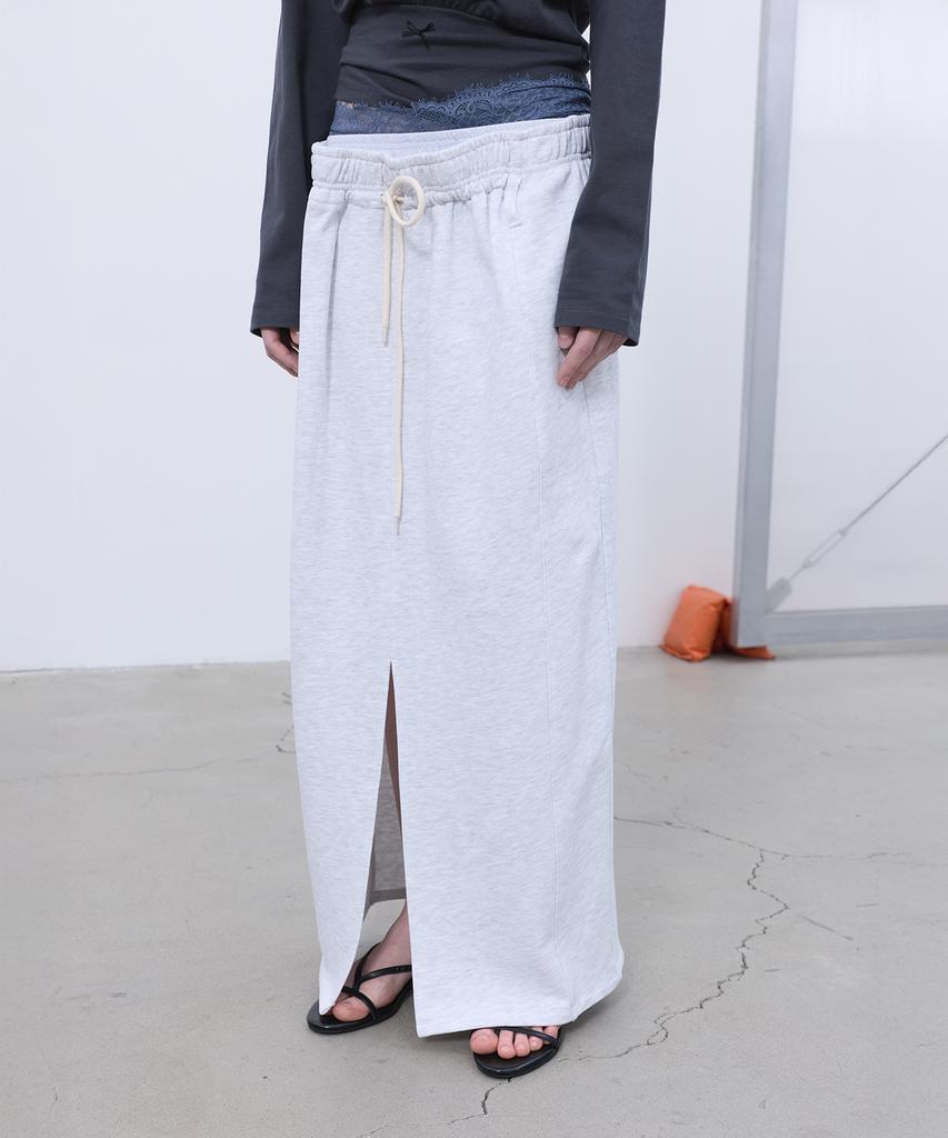 Lcdc Tm Double-Layered Detail Skirt (Light Gray)