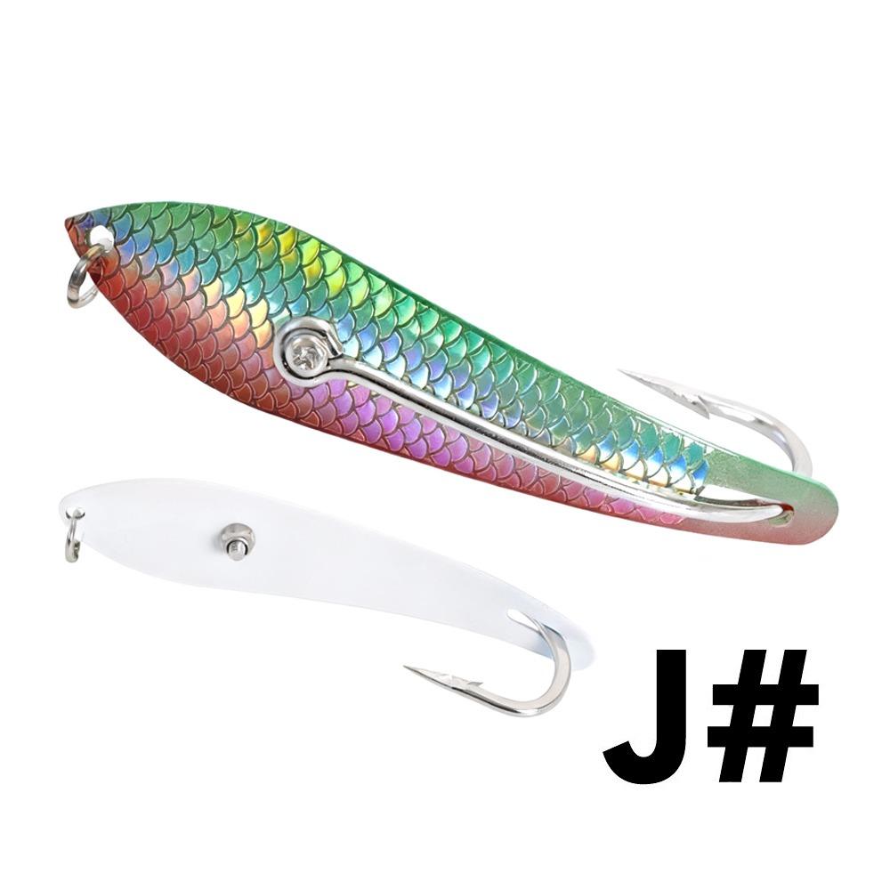 4.06 Inch Fishing Bait 3D Fish Scale Metal Sequin Bait Jig Lure Deep Sea Lure  Trolling Fishing