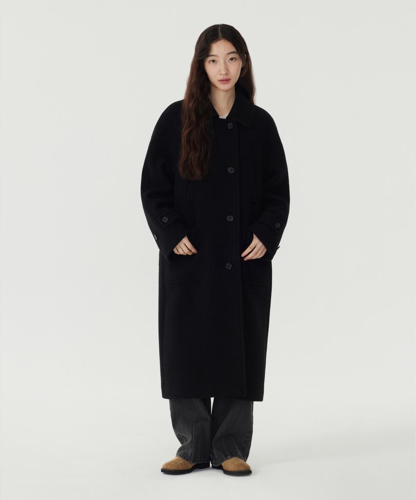 Covernat Woman Wool Single Long Coat (2 Colors)