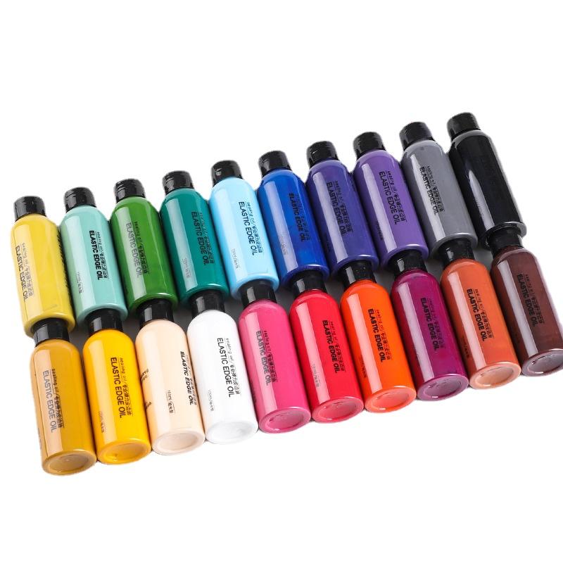 100ml 24 Colors Elastic Leather Edge Oil Leather Matte Edge Sealing Oil Color Bright Smear Smooth Handmade Bag Handle Repair