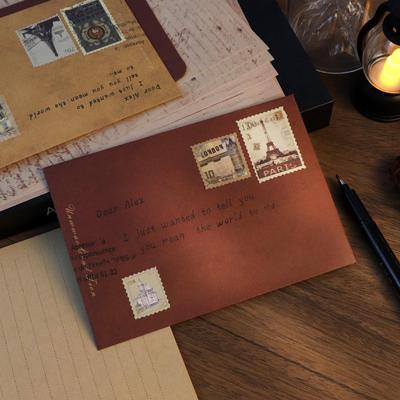 Retro European Kraft Paper Envelopes: Simple, Creative, Ancient-Style Love Letter Set