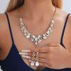 Bridal Jewelry Set: Zircon Necklace & Earrings for Wedding or Evening Gown