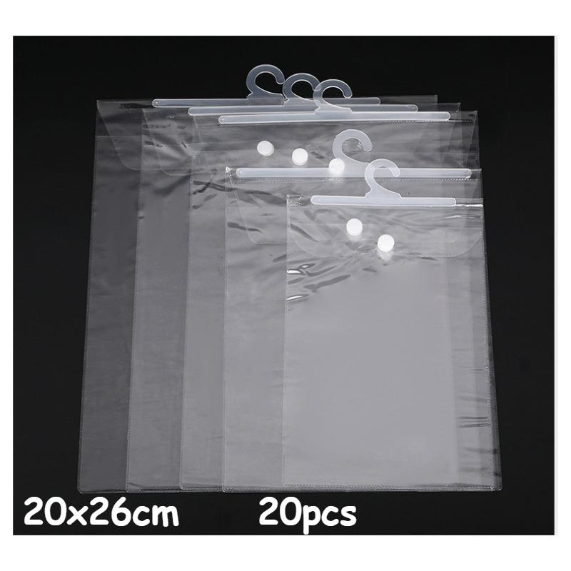 

20 шт. Подвесные сумки для хранения с крючками - Многоразовый, водонепроницаемый и пыленепроницаемый органайзер для дома, общежития, класса, библиотеки и аптеки