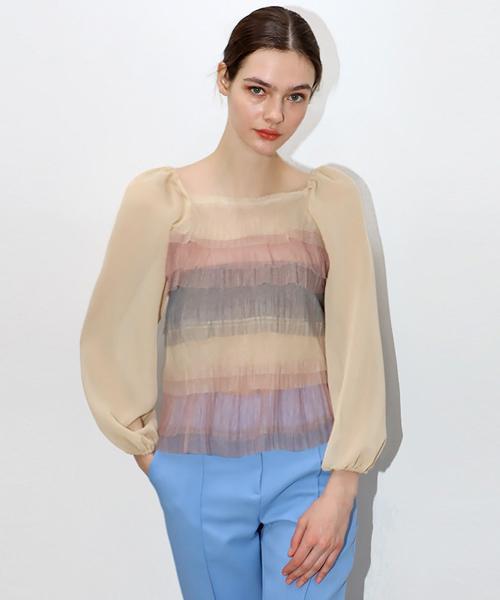 Demi Gnimonic Cancan Off-Shoulder Beige/Free