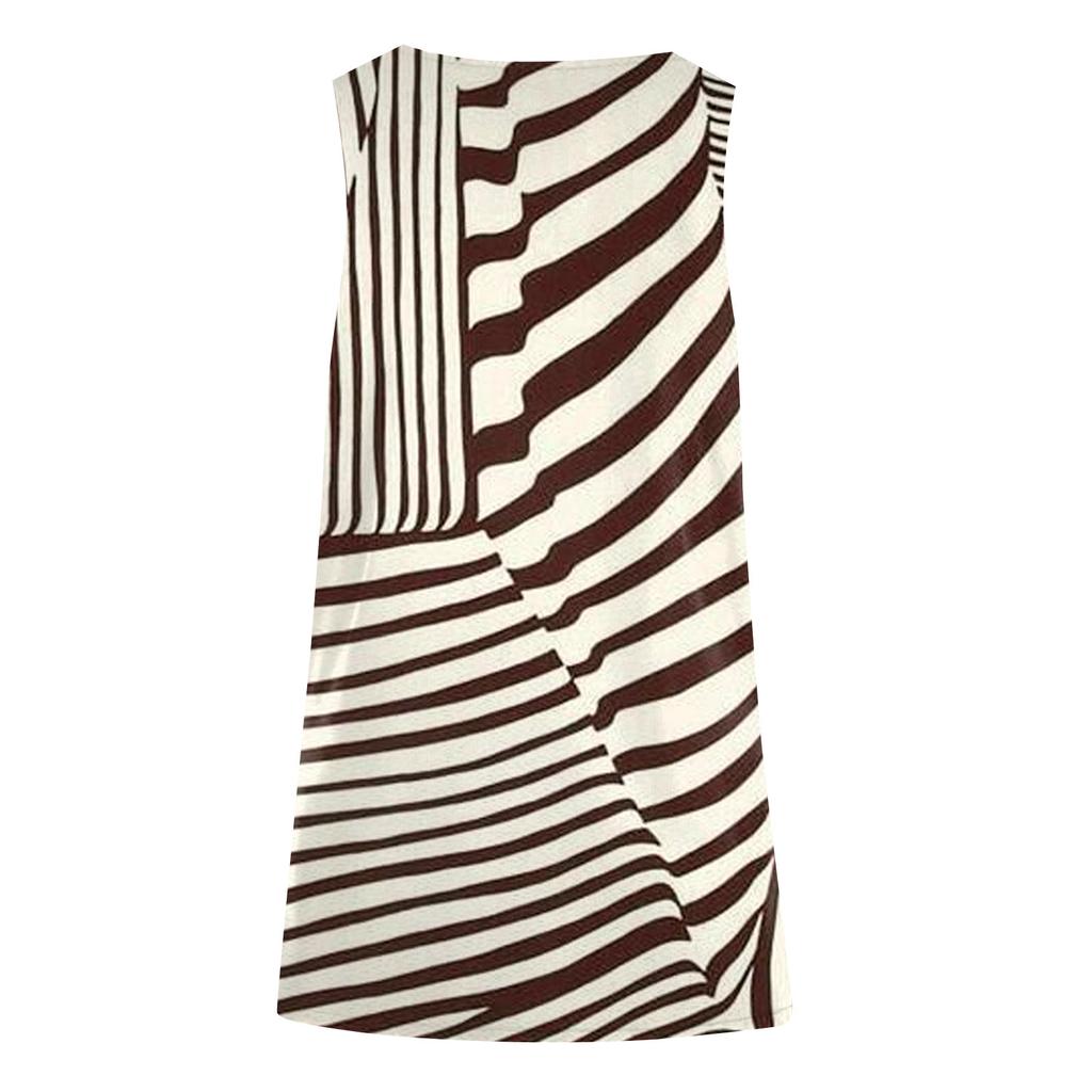 Damen Sommer Casual V-Ausschnitt Bedrucktes ärmelloses, lockeres T-Shirt Tanktops