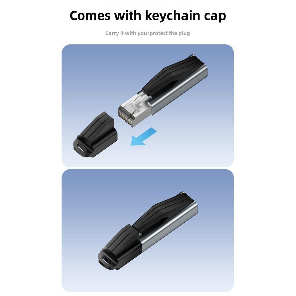 Slitinový USB C samice na RJ45 převodník Stabilní Type-C na síťový konektor pro router, notebook, tablet