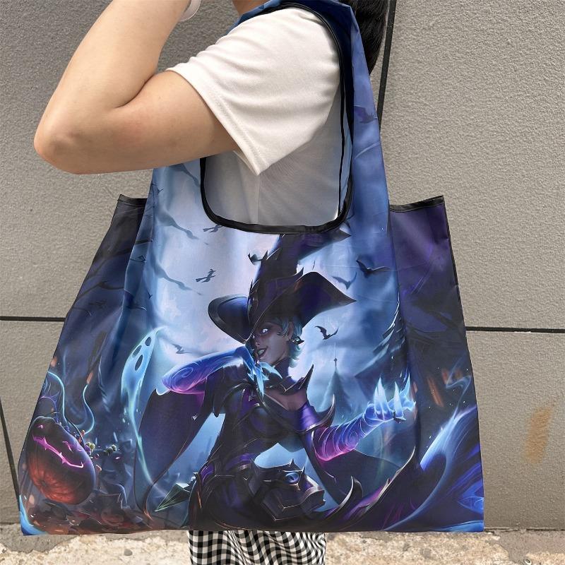 Large-capacity Portable Ladies Backpack, Foldable In a Variety of Patterns, Fashionable Portable Shopping Bag, Suitable for Daily