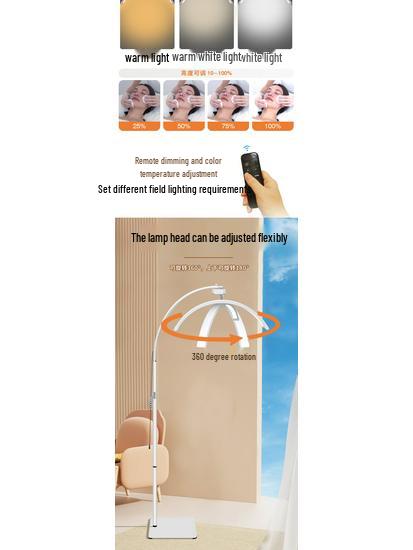 24" Gold Curved Eyelash Extension Lamp - Half Moon U-Shaped for Manicure, Eyebrow, Tattoo & Microblading.