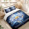 Custom Name Bedding Set 3 PiecesLeicester City Print Duvet Cover + 2 Pillowcases Soft Bed Decor