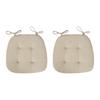 2Pcs Modern Chair Pads With Ties Strap Soft Cotton Linen Cushions For Dining Room Office Comfortable Seating Solution