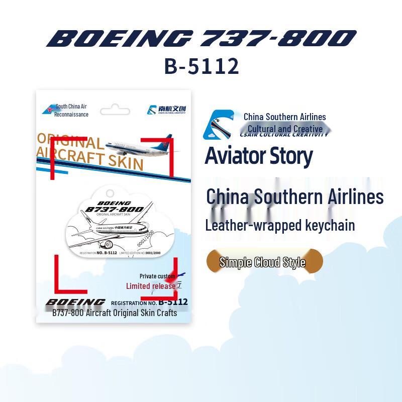 China Southern B737-800 Aircraft Skin Keychain