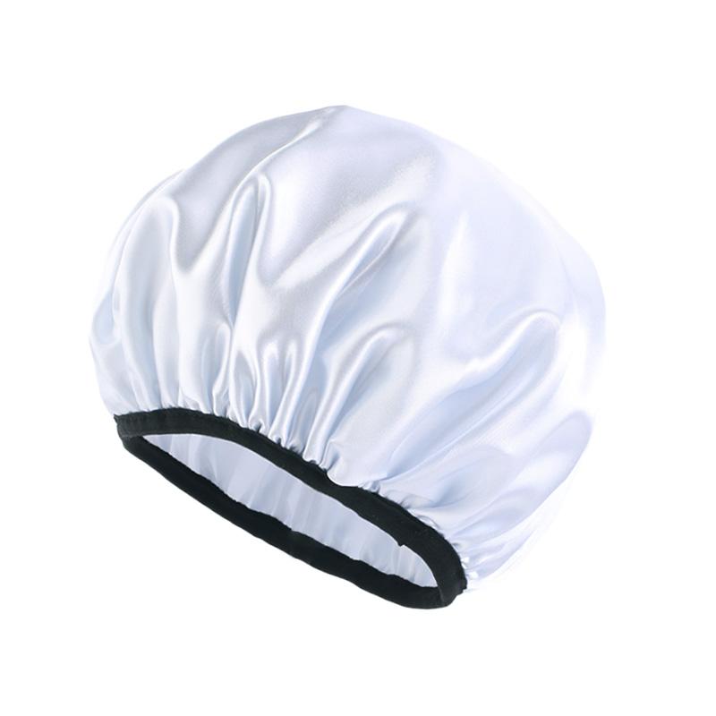 Hot Double Layer Reusable Hair Bath Cap Custom Logo Waterproof EVA Elastic Band Shower Cap