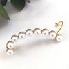 Fashion Pearl Ear Cuff Earrings Stainless Steel Gold Color Stud Earring Wedding Party Jewelry Gift Ohrringe Damen E9546S01