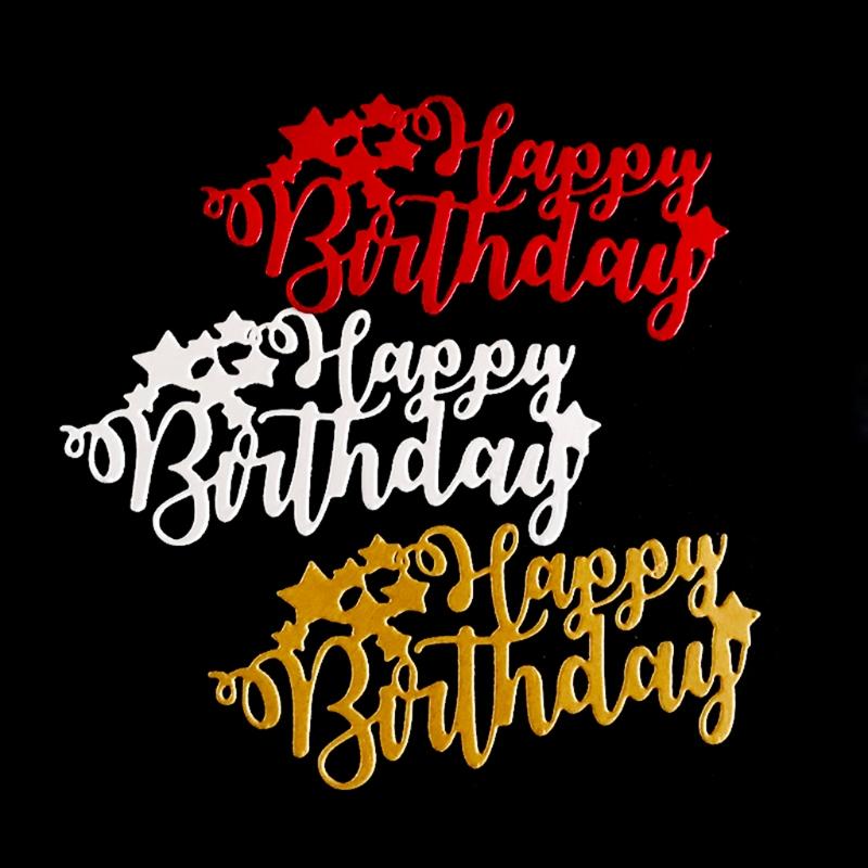 Happy Birthday Alphabet Metal Cutting Dies For Scrapbooking Album Paper Card YR