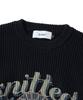 KNITTED Vintage Palm Tree Minimal Round Knit Black