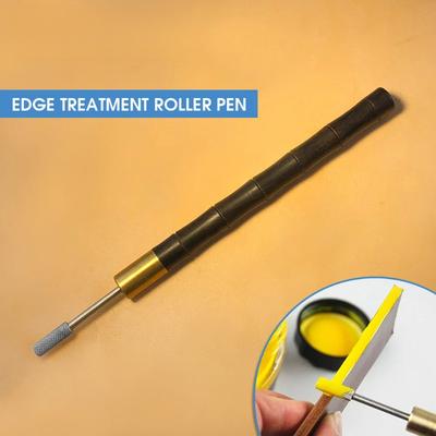 1 Pieza Rodillo de Borde de Cuero Bolígrafo Teñidor Aplicador Rodillo de Borde Colorido Herramienta Esencial para Estampar Bordes de Cuero para Artesanía en Cuero