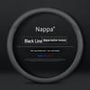 Compatible Leather Steering Wheel Cover for Honda Civic Generations 8-11, No Sewing Required, Slim Design.