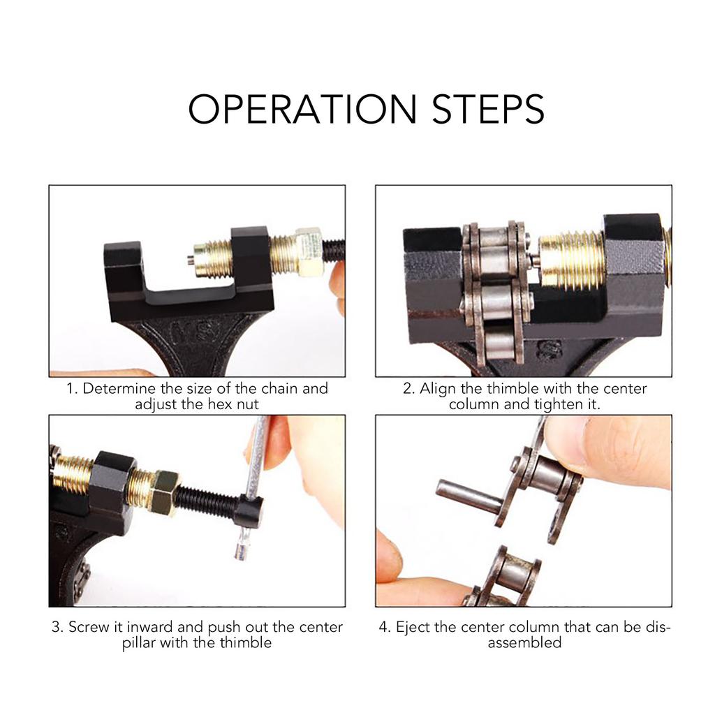 Bike Chain Breaker Iron Universal Black Dedicated Chain Remover Tool for Motorbike