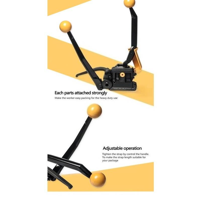 Portable Steel Strip Strapping Machine Handheld Sealless Steel Strapping Tool A333 High-strength Alloy Steel Band Packing Tool