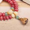 b158 Original Handmade Antique Style Pink Bodhi Bracelet Devout Temperament Double Circles Lotus Buddha Beads Hand String Lucky
