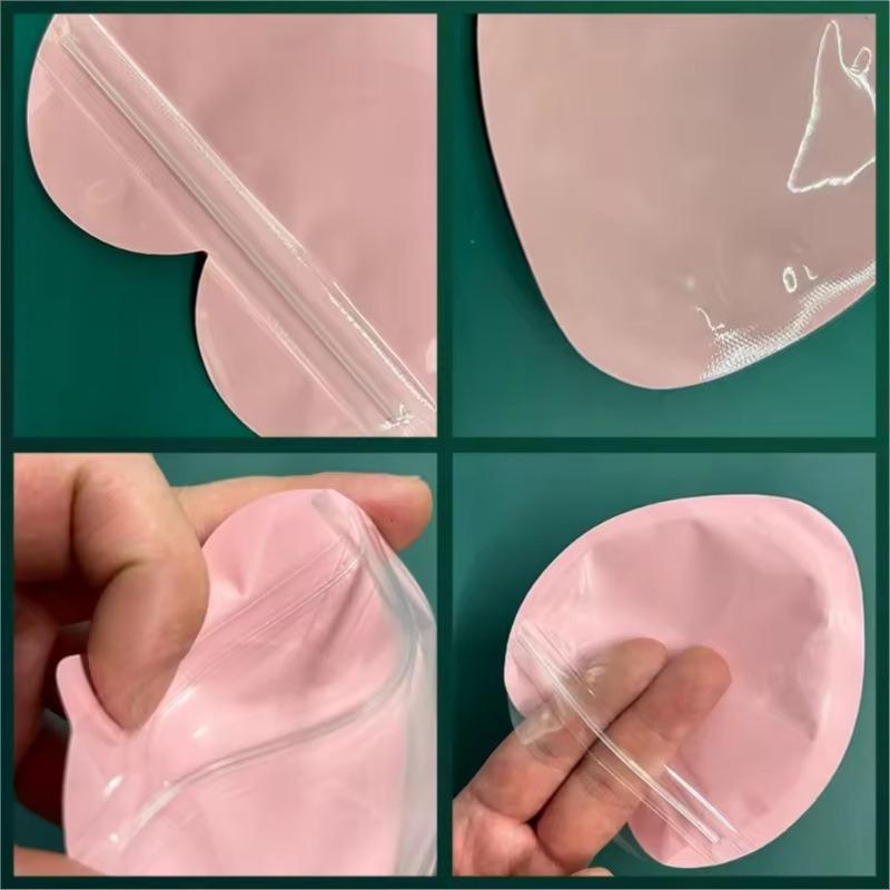 Heart Zipper Jewelry Bag Plastic Ziplock Pouch Bag for Jewelry Display Storage Candy Valentine's Day Gift Packaging Supplies