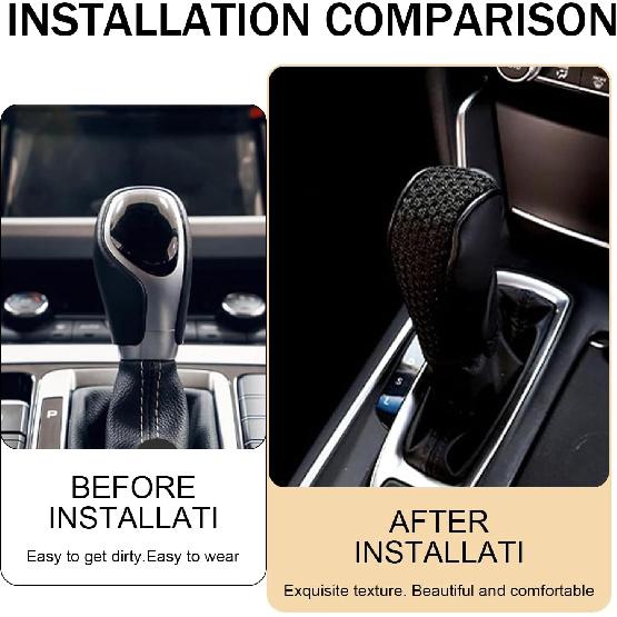 WZP Car Gear Shift Cover, Breathable Shift Knob Gear Handle Stick Protector Covers, Anti-Slip Car Shifter Cover, Universal Auto Decoration