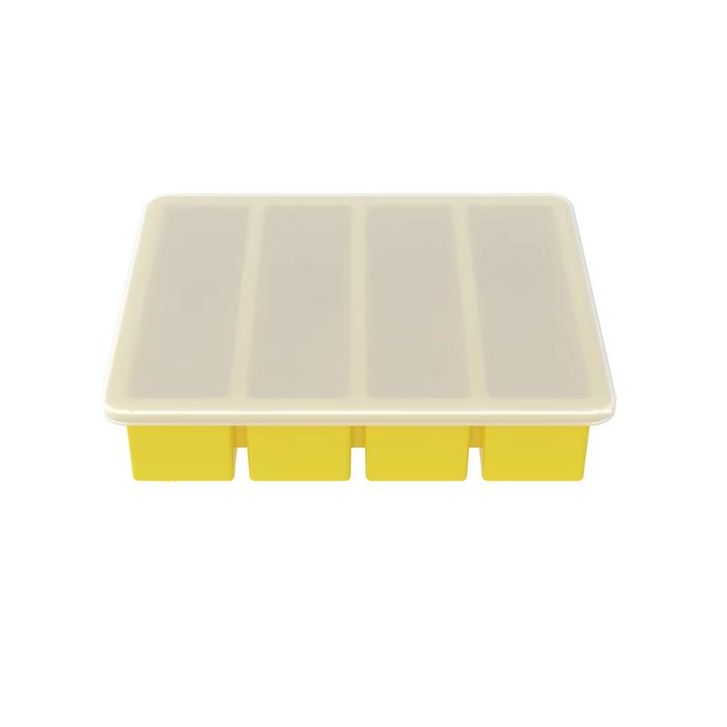 

Large Ice Cube Tray with Lid Stackable Big Silicone Square Ice Cube Mold for Whiskey Cocktails Bourbon Soups Frozen Treats