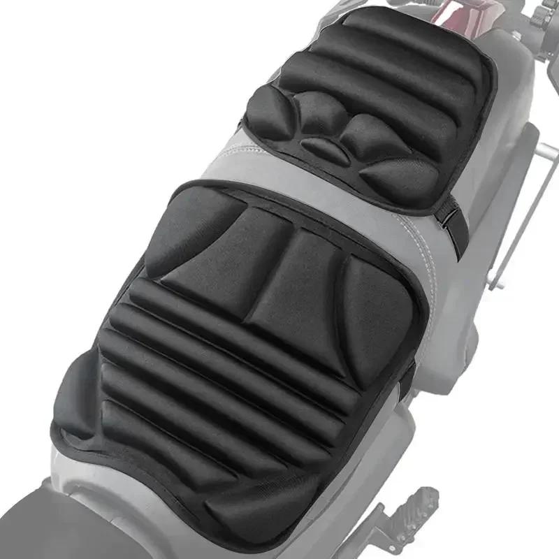

3D Motorcycle Seat Cover 2Pcs Comfortable Seat Cushion Motorcycle Shock Absorbing Breathable Seat Cover Universal For Mountain