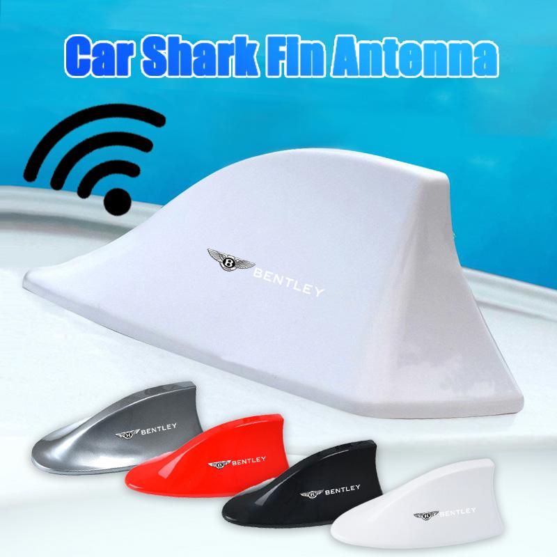 ABS Car Top Signal Aerials Shark Fin Antenna Decoration Holder For Bentley Continental GT MULLINER Bentayga Flying Hurtling Spur