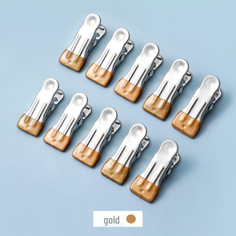 Plastic-Coated Stainless Steel Clips: Non-Slip, Multi-Use for Clothes, Quilts, Food Bags, Mosquito Nets, Windproof.