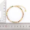 Nidin 6 Colors Shiny Crystal Bracelet For Women Rhinestone Zircon Charm Wrist Adjustable Bangles Girls Exquisite Jewelry Gift