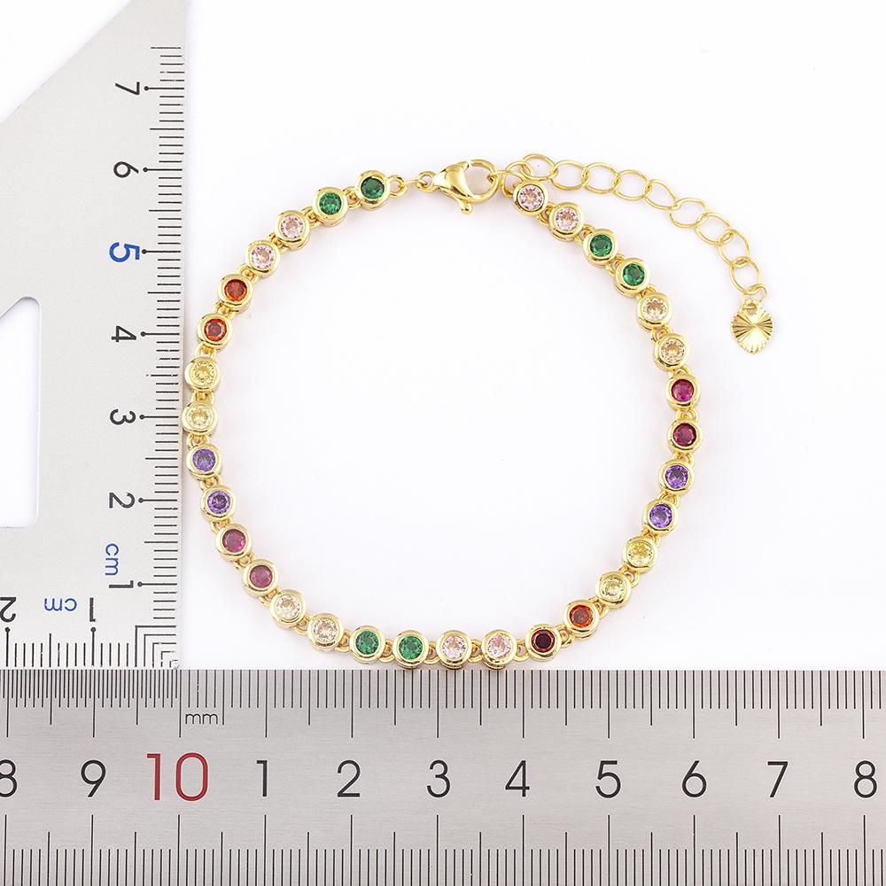 Nidin 6 Colors Shiny Crystal Bracelet For Women Rhinestone Zircon Charm Wrist Adjustable Bangles Girls Exquisite Jewelry Gift