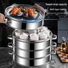 ZISIZ 5-Layer Stainless Steel Steamer Pot