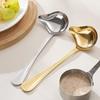 Duckbill Shape Stainless Steel Soup Spoon Mirror Polishing Serving Spoon for 2pcs Home Kitchen