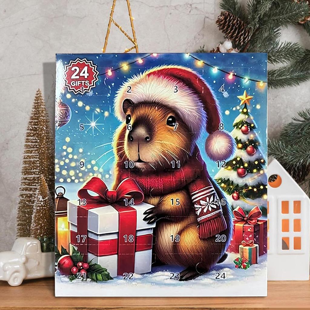 Capybara 24 Days Christmas Countdown Calendar Christmas Advent Calendar Xmas Countdown Calendar Christmas Gifts