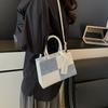 Splicing Trendy Texture Fashion Bag Women's 2025 Autumn and Winter New Small Square Bag Casual Single Shoulder Oblique Span Women's Bag