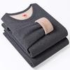 Thick Thermal Underwear Set Men Women Half Turtleneck Long Sleeve Top Pants Fleece Lined Warm Base Layer