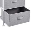 Aufbewahrungsorganizer-Einheit mit 4 Schubladen aus Stoff für Kleiderschrank, Weiß, 30T x 46,5L x 94H cm