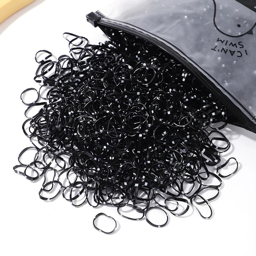 1000/2000Pcs Thicken Colorful Elastic Hair Bands for Kids Girls Scrunchie Rubber Band Ponytail Holder Hair Accessories Hair Ties