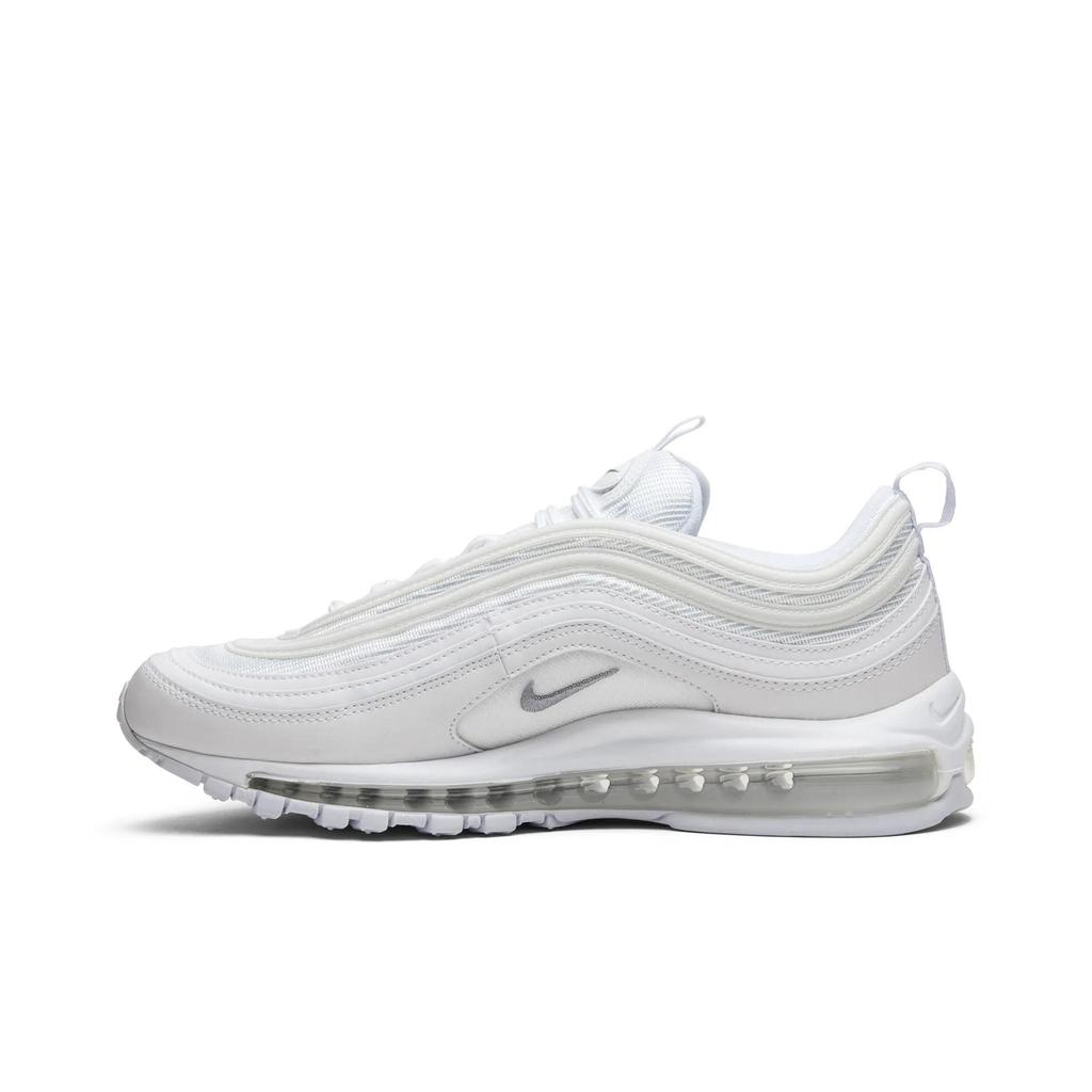 Nike Air Max 97 'Triple White' (Unisex) Weiße / Wolf Grey-Schwarz Laufschuhe 921826 101