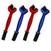 Chain Chain Cleaning Red and Set of 2 Cleaner, Three-Sided Brush, Bicycle/Motorcycle Brush, Tool, Blue,