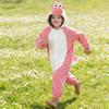 Kids Onesies Cartoon frog Kigurumi Pink Fleece Pajamas for Halloween Christmas Party Outfit