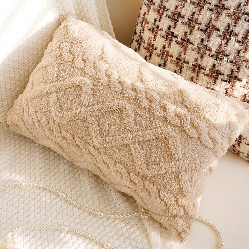 Luxury and Retro Bedroom Headboard Cushion Simple and Sophisticated High-Style Throw Pillow Cover Brown Color Sofa Cushion