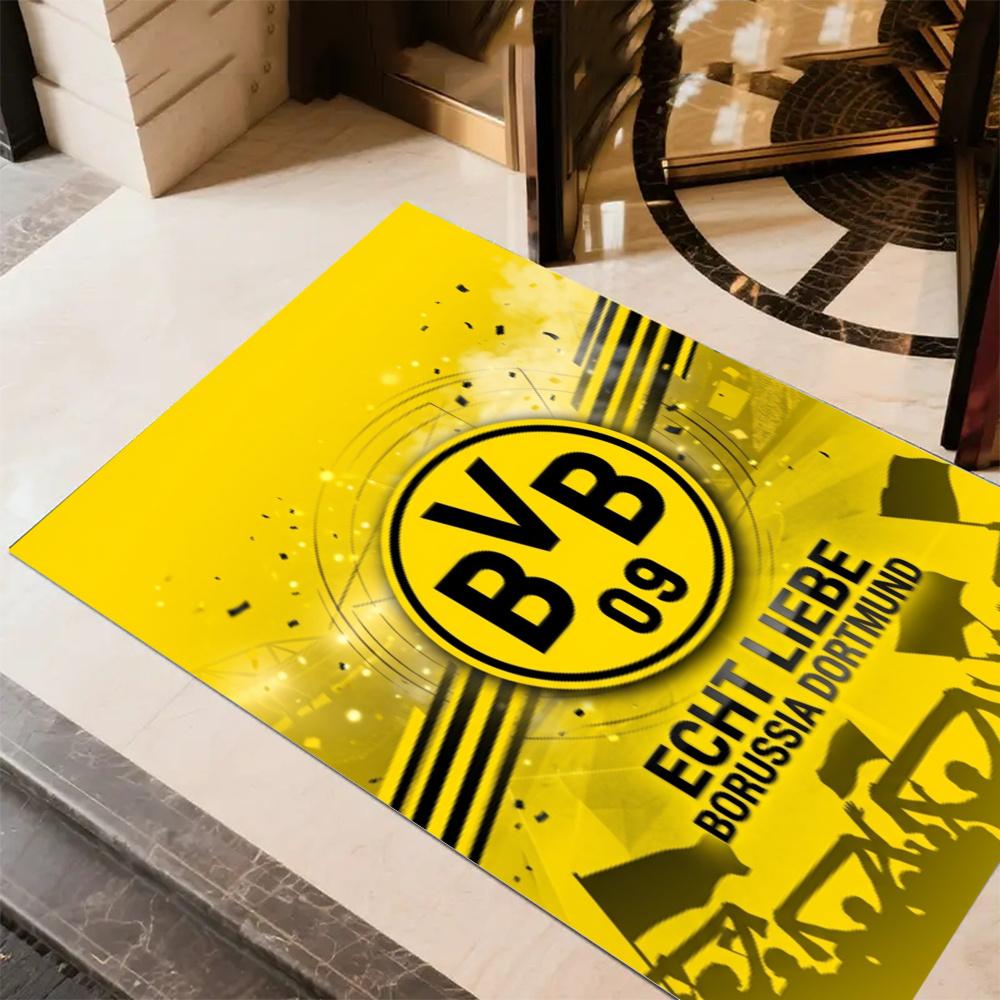 Bvb Borussia Dortmund Football Club Area Rug Design For Balcony Dining Room Playrooms Kitchen Antislip Carpet Decorate Offices