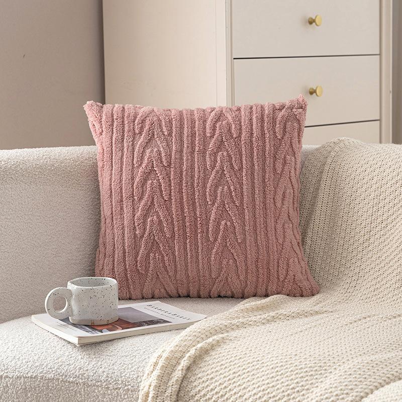 

Диванная подушка однотонная мягкий бархат диван для гостиной декоративная поясничная подушка наволочка для дома против царапин от кошек 45 * 45cm