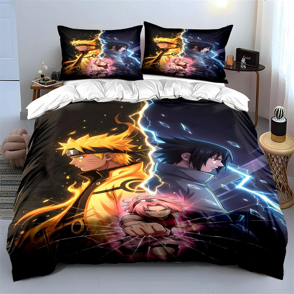 Anime Characters with Lightning Effects. Bedding Sets Duvet Cover Sets Duvet Covers Pillowcases(1 * Duvet Cover 2 * Pillowcases Without Duvet Insert)