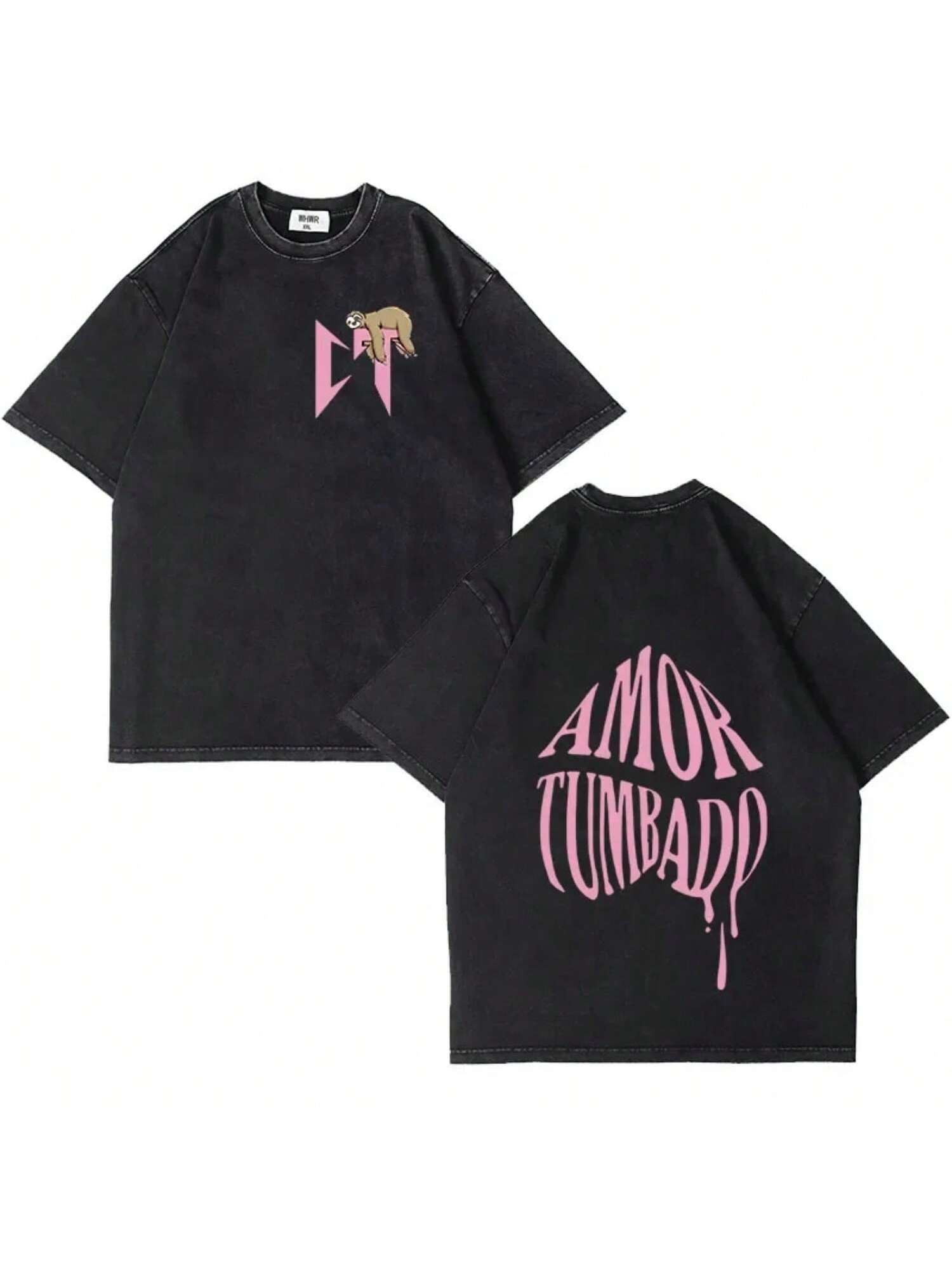 

Nata Montana Vintage Washed T Shirts Amor Tumbado Short Sleeve T-Shirt Men Fashion Casual Cotton Comfort T-Shirts XXXXXL