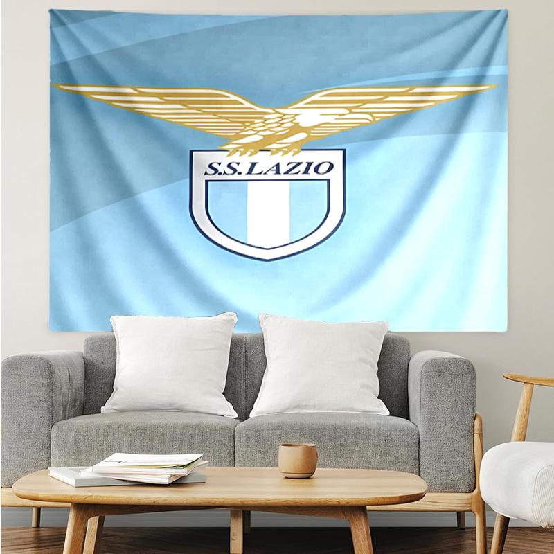 Lazio Logo Tapestry for Bedroom Aesthetic Classroom Tapestries Wall Hanging for Living Room Dorm Office,Ideal Creative Gift