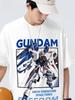 2026 New Freeform Gundam Printed T-Shirt Men's and Women's Fashion Breathable T-Shirt Men's Tops